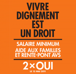 Affiche OUI à un salaire minimum